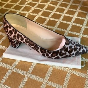 🎆 4th of July Sale 🎆 NIB J.Crew Collection Avery Leopard Calf Hair Heels 41/10.5